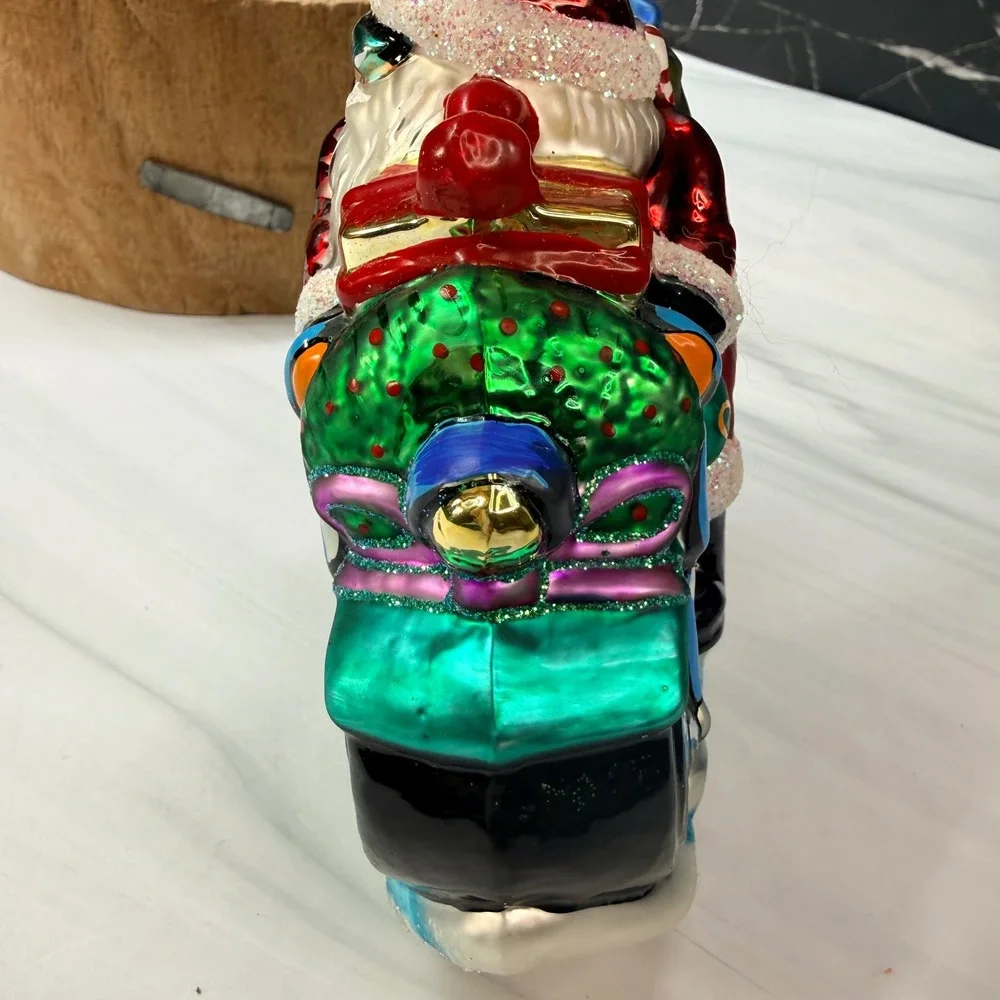 Harley-Davidson Christopher Radko Freewheelin Santa Glass Ornament 97-HAR-01